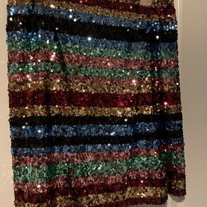 Sequined mini skirt multicolored